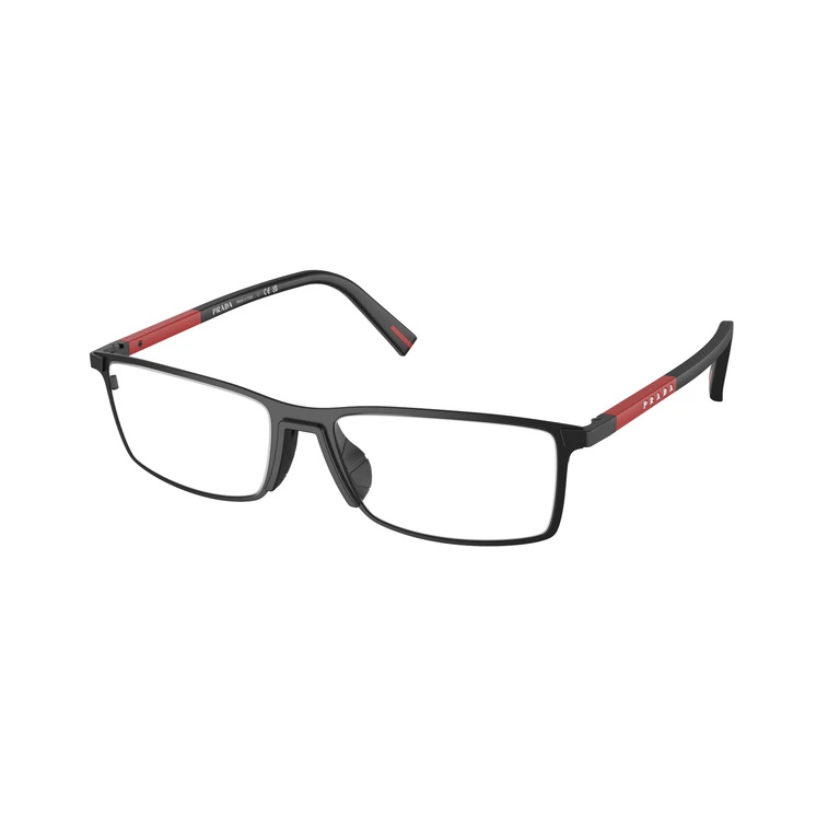 Prada Linea Rossa Demo Rectangular Mens Eyeglasses PS 53QV 1BO1O1 55
