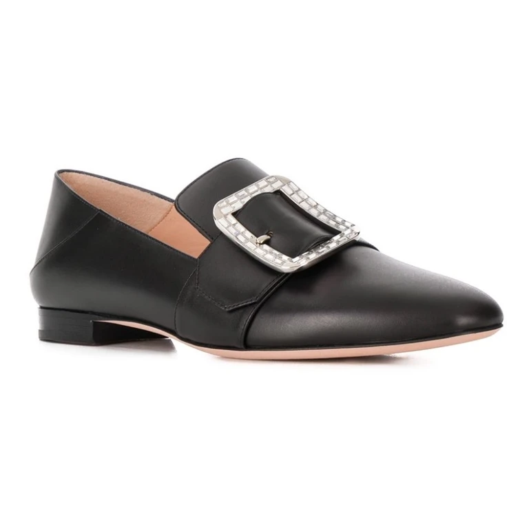 Bally Ladies Janelle Black Leather Loafers