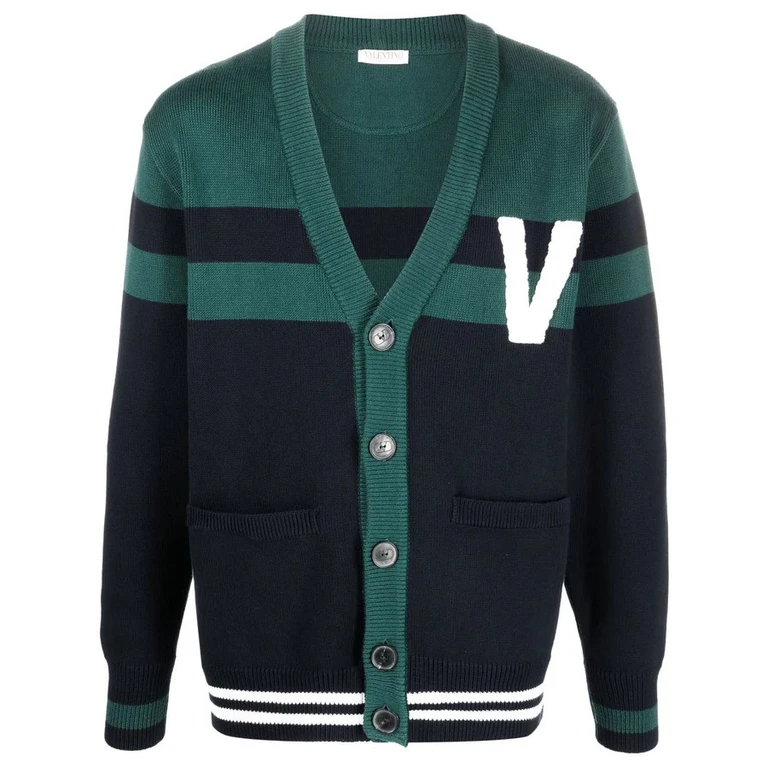 Valentino Garavani V-Logo Knitted Cardigan
