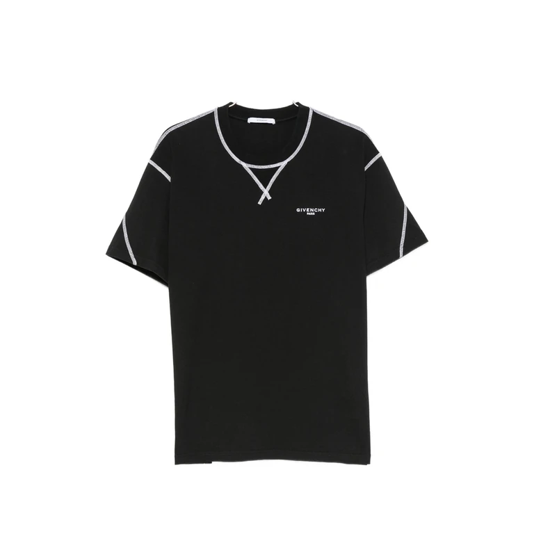 Givenchy Contrast-topstitched Logo-print T-shirt