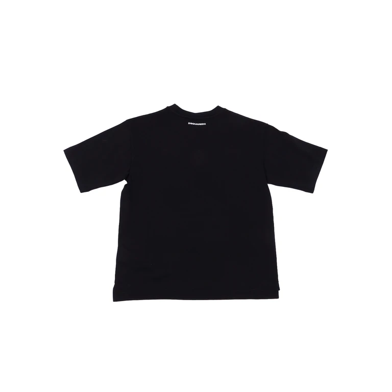 D-Squared2 T-Shirts Black Cotton Short Sleeves T-shirt