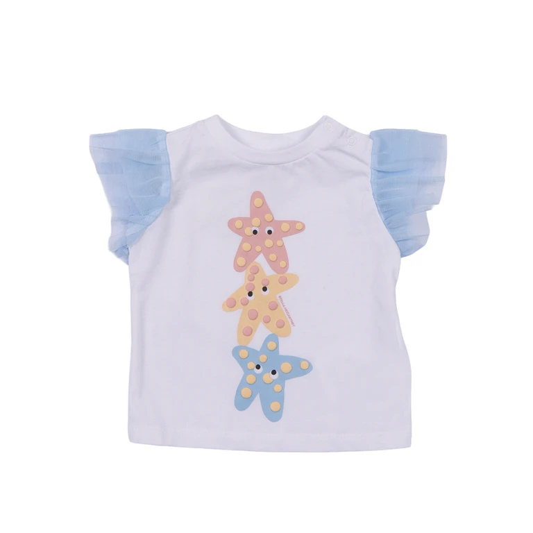 Stella McCartney T-SHIRT-TOP White Cotton Short Sleeves T-shirt