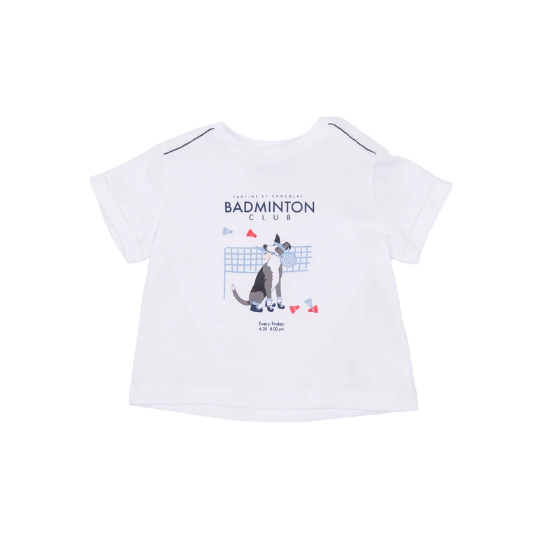 Tartine & Chocolat T-Shirt White Cotton Short Sleeves