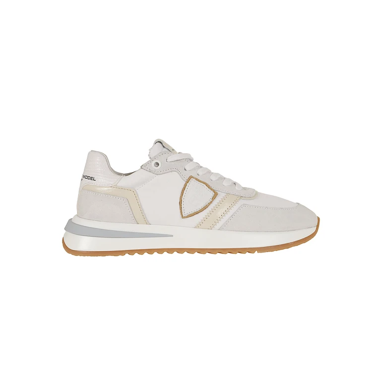 Philippe Model Tropez 2.1 Low Woman White Calf Leather - Fabric Calzature - Women
