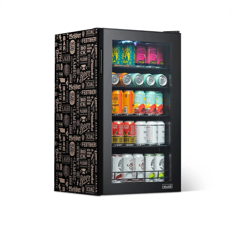 New Air 126 Can "Beers of the World" Fridge - Black