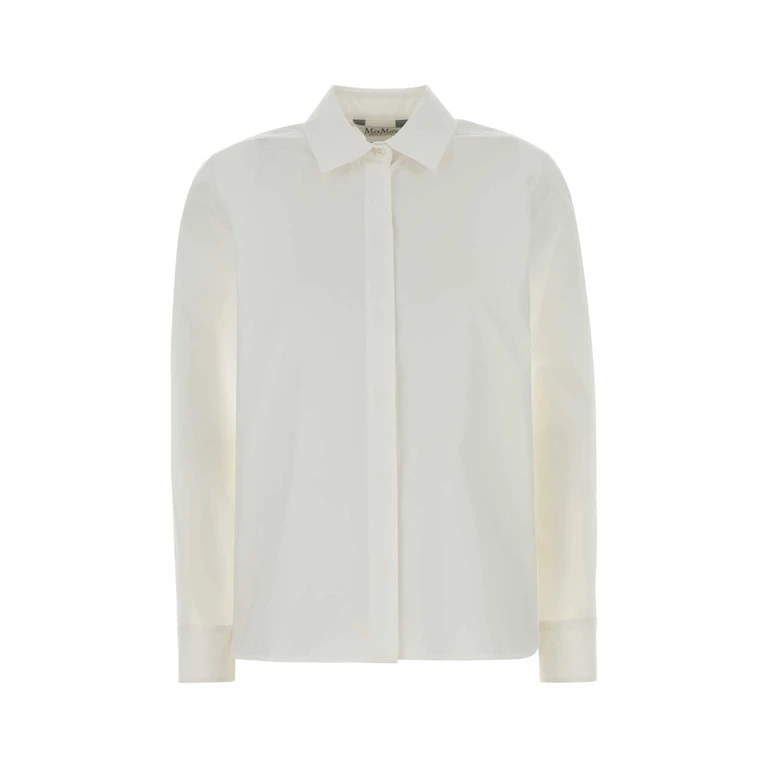 Max Mara 2611111101600 001 Bianco Ottico Exterior: Cotton Camicie