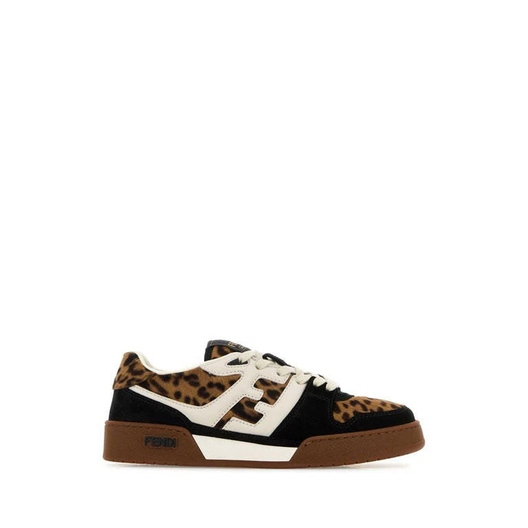 Multicolor Fendi Match Sneakers Nat. brown+nero+garza - Women