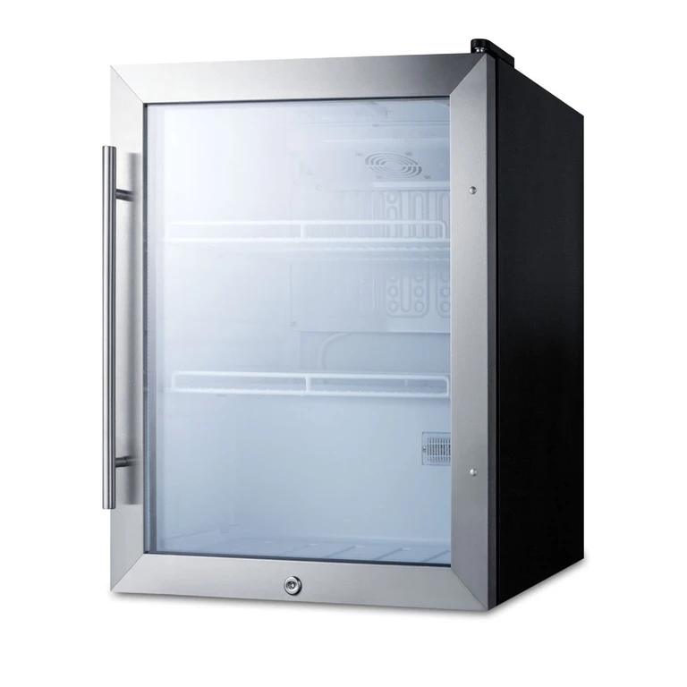 Summit Compact Beverage Center - Stainless Steel and Black
