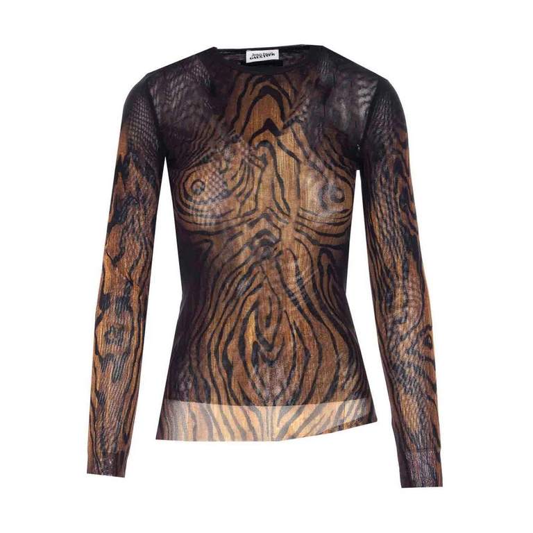 Jean Paul Gaultier Black And Brown Top