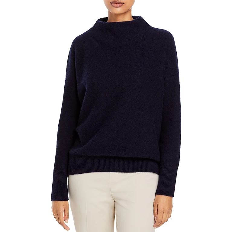 Vince Boiled Cashmere Funnel Neck Sweater