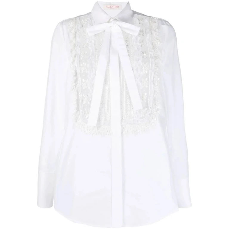 Valentino Garavani Lace-Bib Tailored Shirt