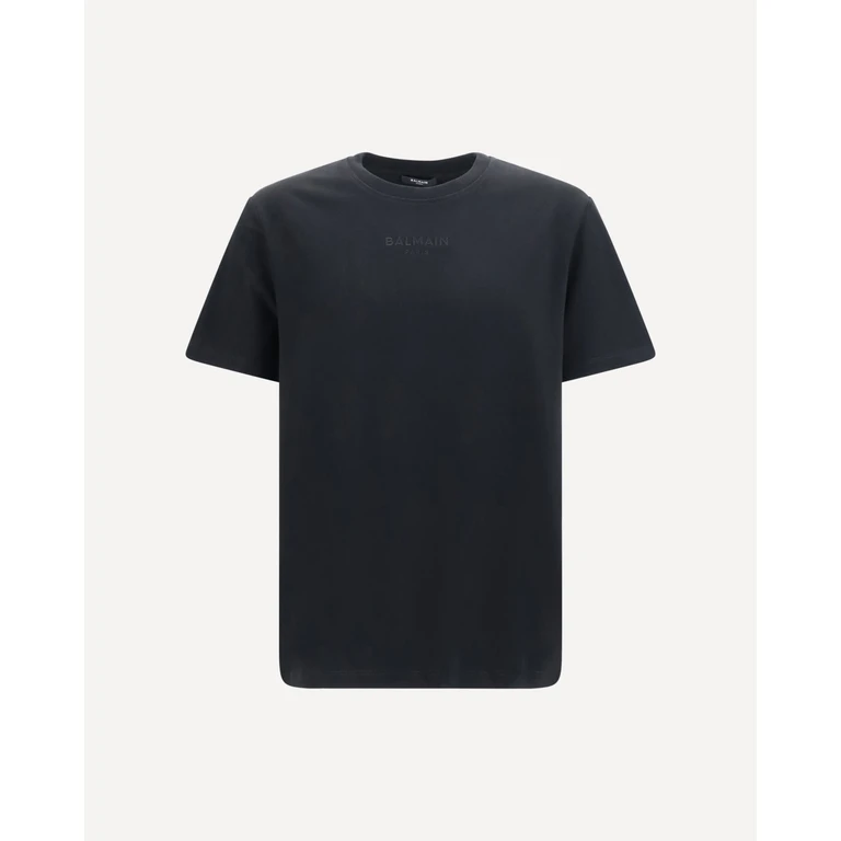 BALMAIN Embroidered logo T-shirt Male L