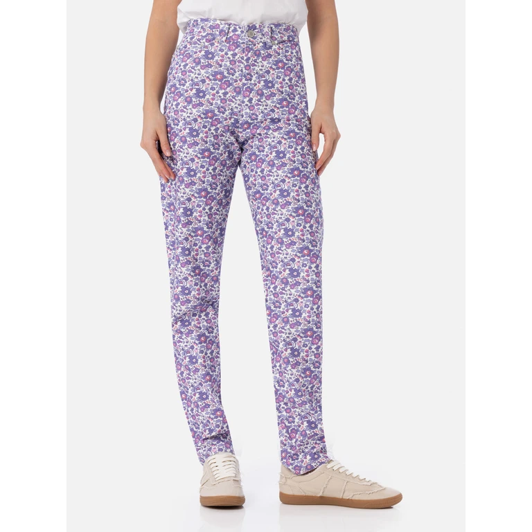 MC2 Saint Barth Woman Lilac Betsy Print Denim Belleville Made With Liberty Fabric