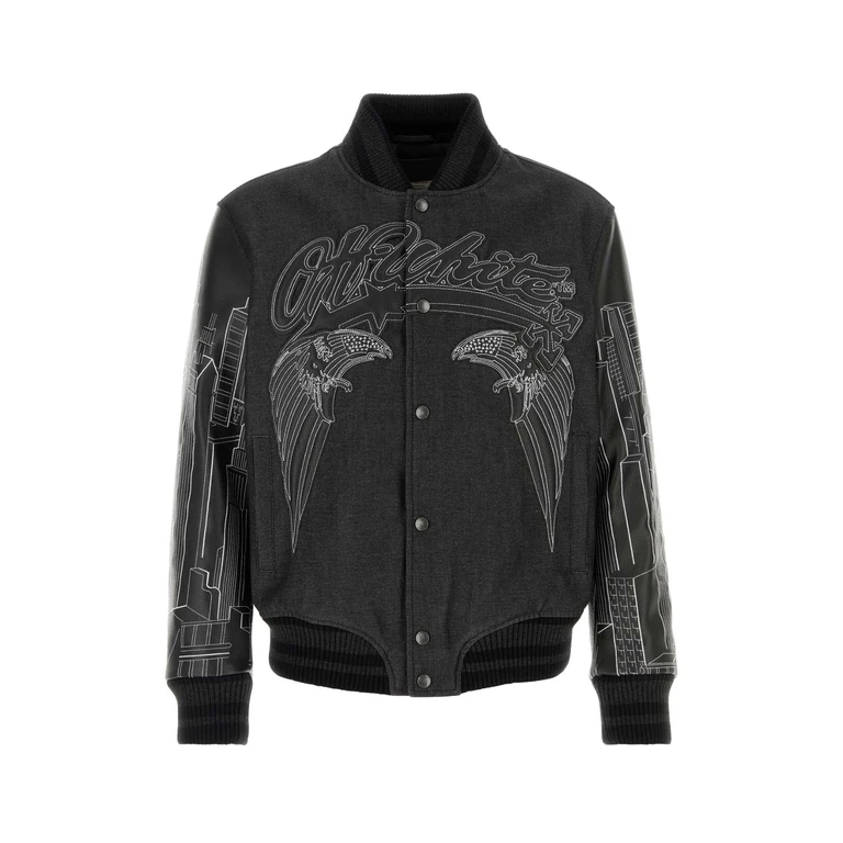 Off-White Omja122z26lea0 0200 Black Giacche In Pelle