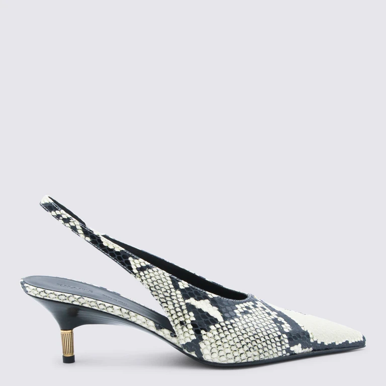 Black And White Leather Pump