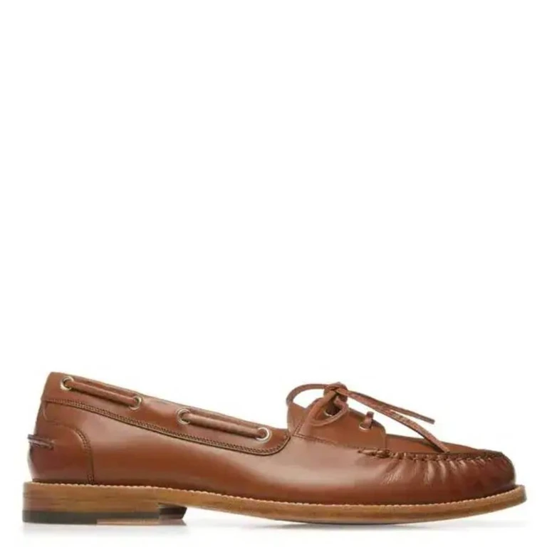 Bally Rimion Leather Boat Loafers, Brand Size 7 ( US Size 8 )