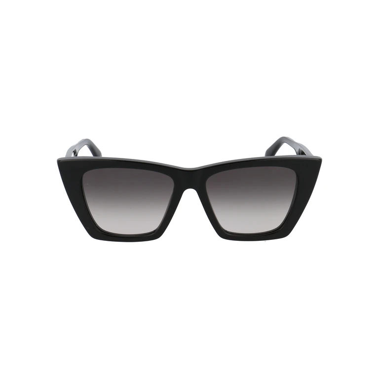 Alexander McQueen Am0299s 001 Black Grey Acetate Sunglasses - Women
