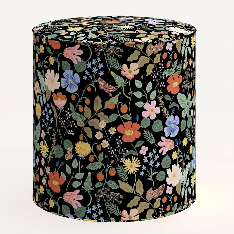 Billie Black Strawberry Fields Runder Hocker