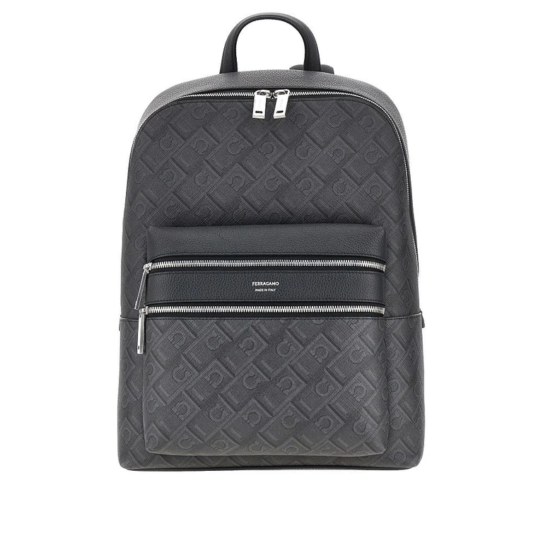FERRAGAMO 'Ferragamo Monogram' coated canvas backpack Man One Size
