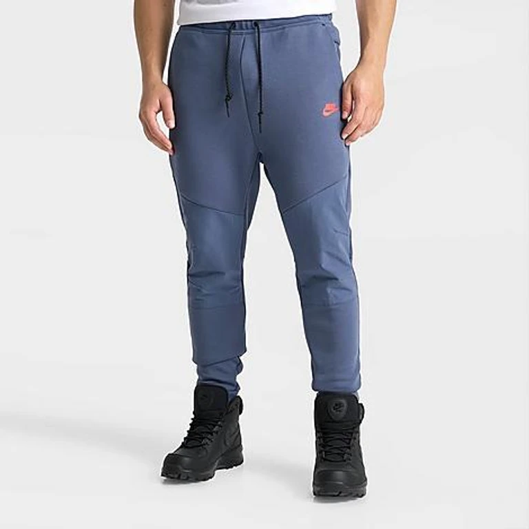 Nike Men's Sportswear Tech Fleece Jogger Pants in Black/Bright Crimson Size: XS