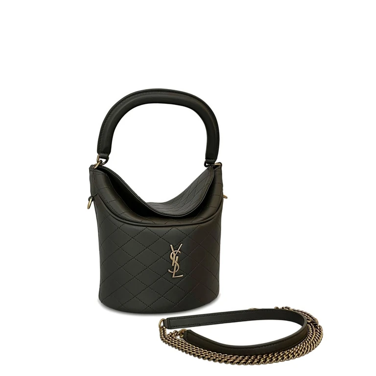Saint Laurent Gaby Quilted Lambskin Bucket Bag