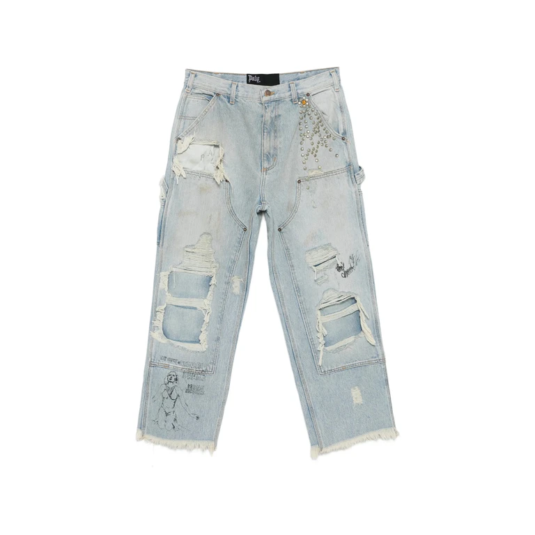 Paly Hollywood Studded Ripped Trousers