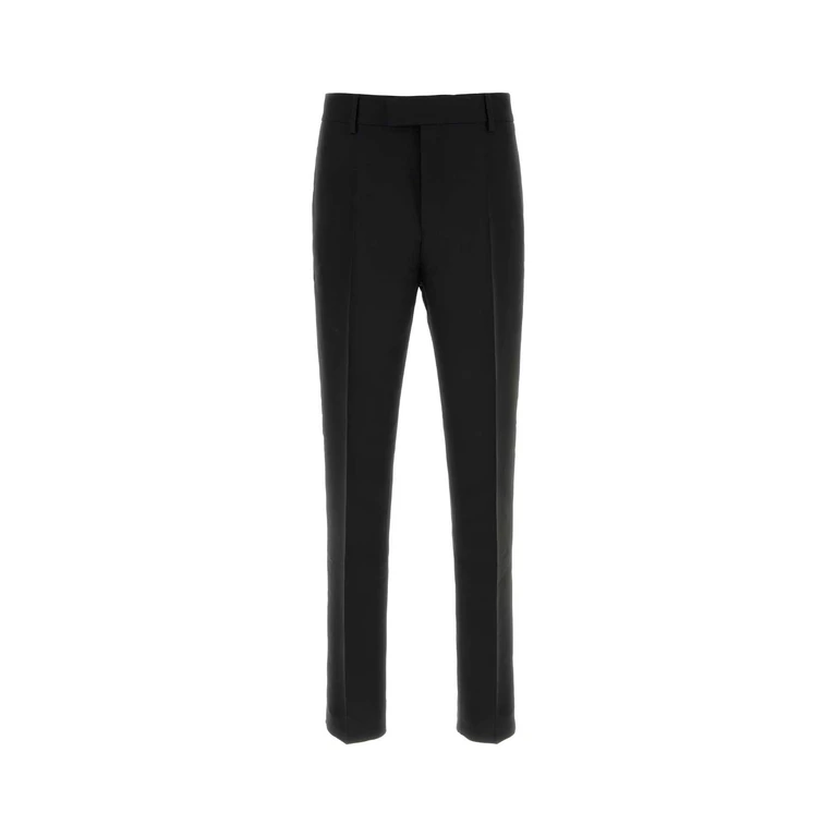 Ferragamo 145278788959 Nero Exterior: Viscose Virgin Wool Pantaloni