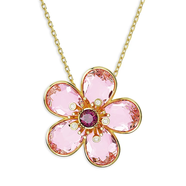Swarovski Idyllia Flower Crystal Pendant Necklace, 15-17
