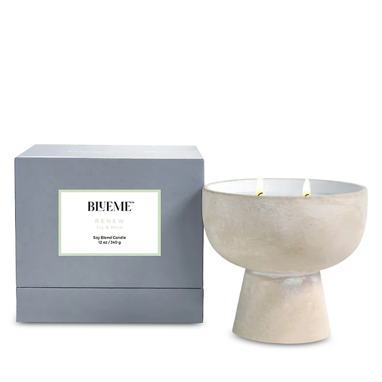 Blueme Renew Ivy & Rose Soy Blend Candle 12 oz.