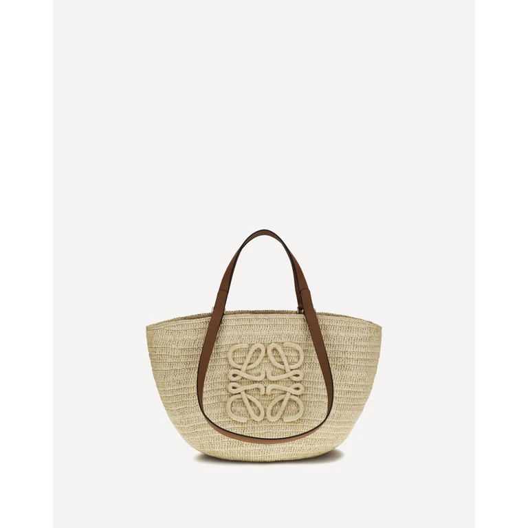 LOEWE Loewe x Paula's Ibiza Medium Eclipse raffia and calfskin Handbag Female UNI