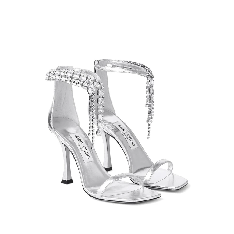 Jimmy Choo Slingback Sandals With Rhinestones verity 100