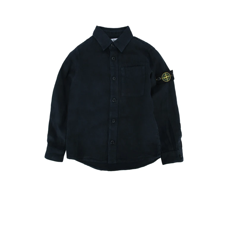 Stone Island Kids Shirts Navyblue Tessuto Principale: Lino Camicie