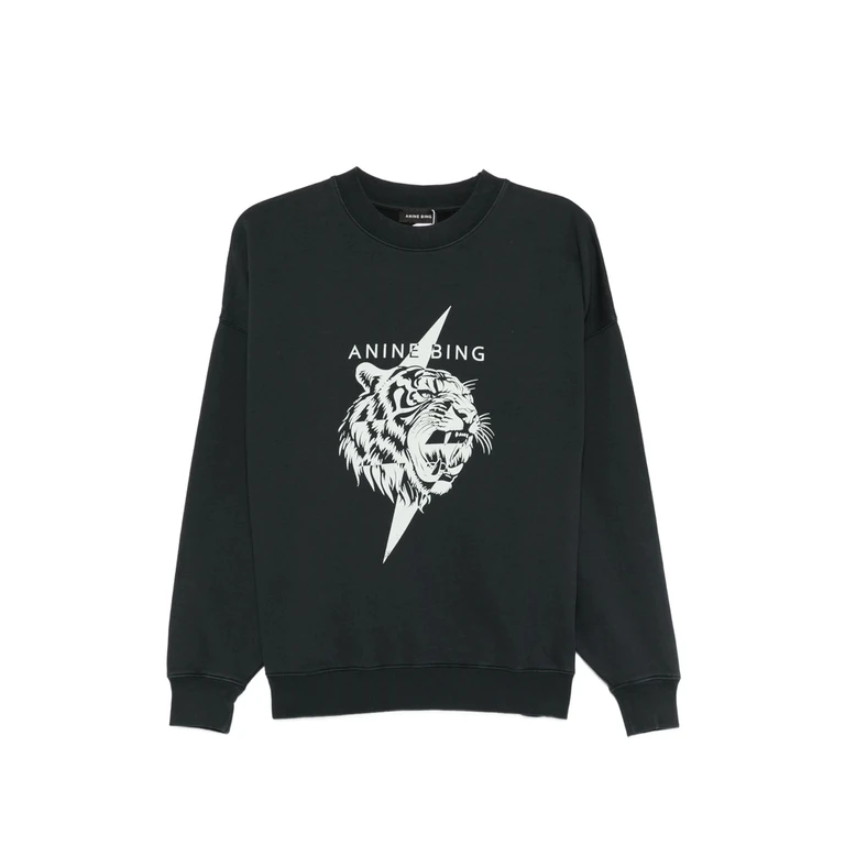 Anine Bing Miles Tiger-graphic Sweatshirt
