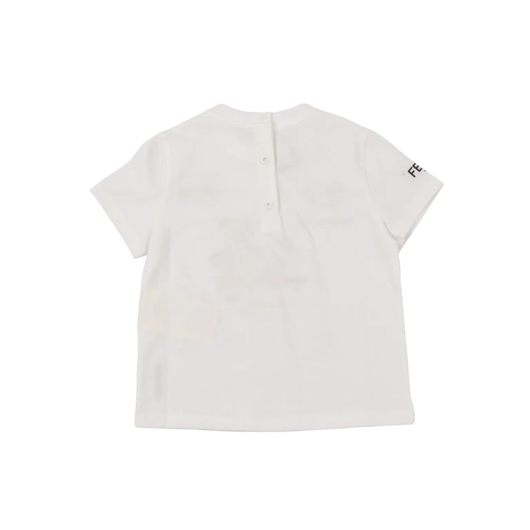 Fendi Jr JERSEY T-SHIRT White Cotton Short Sleeves - Kids