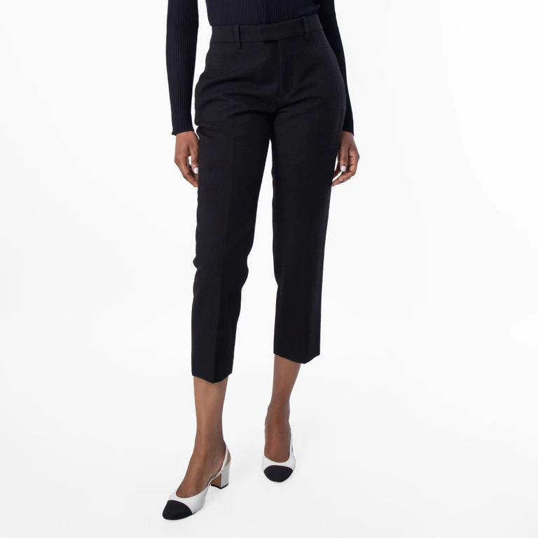 Burberry Tailored Virgin Wool Cropped Trousers
