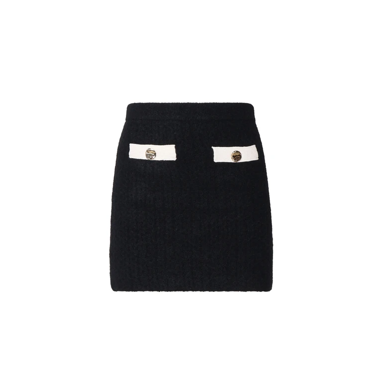 self-portrait Knitted Mini Skirt