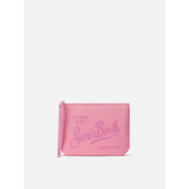 Mc2 Saint Barth Aline Scuba Pouch Solid Pink Pochette - Unisex