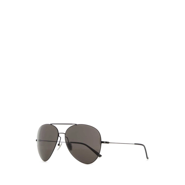 Black Metal Pilot Sunglasses Blackblackgrey Exterior: Occhiali Da Sole - Men