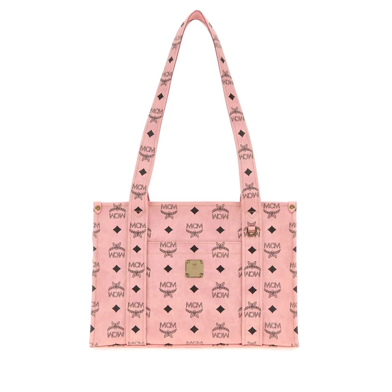 MCM Printed Canvas Aren Shopping Bag Softpink Borse A Mano - Women