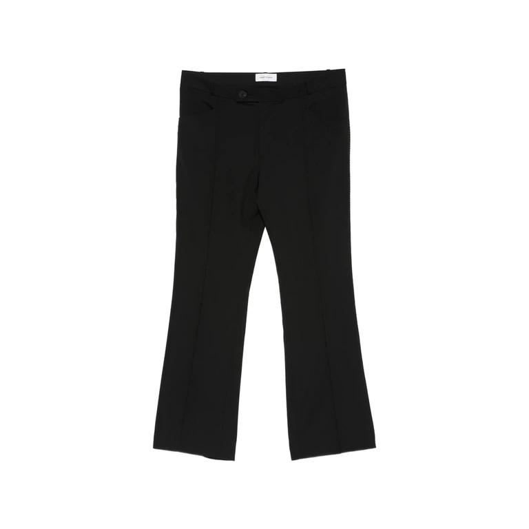 Pressed-crease Flared Trousers