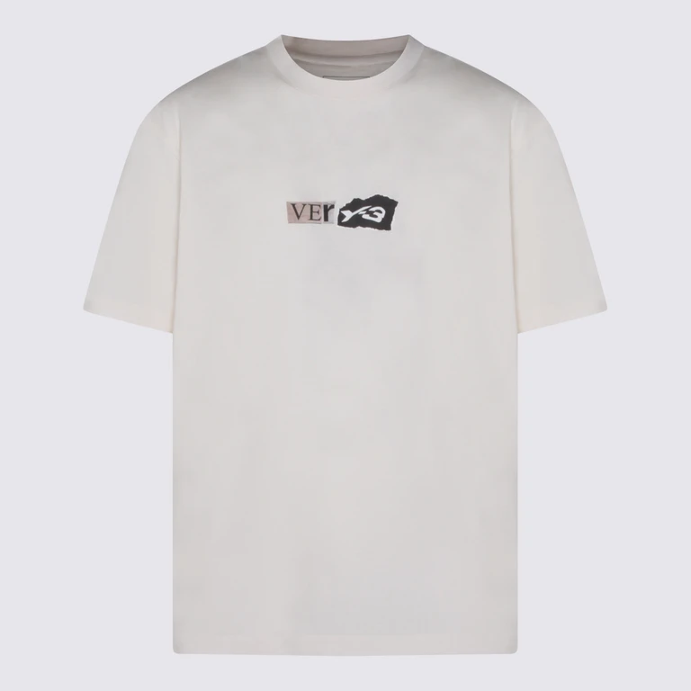 Y-3 T-shirts and Polos Chalk White _100 % Co - Unisex