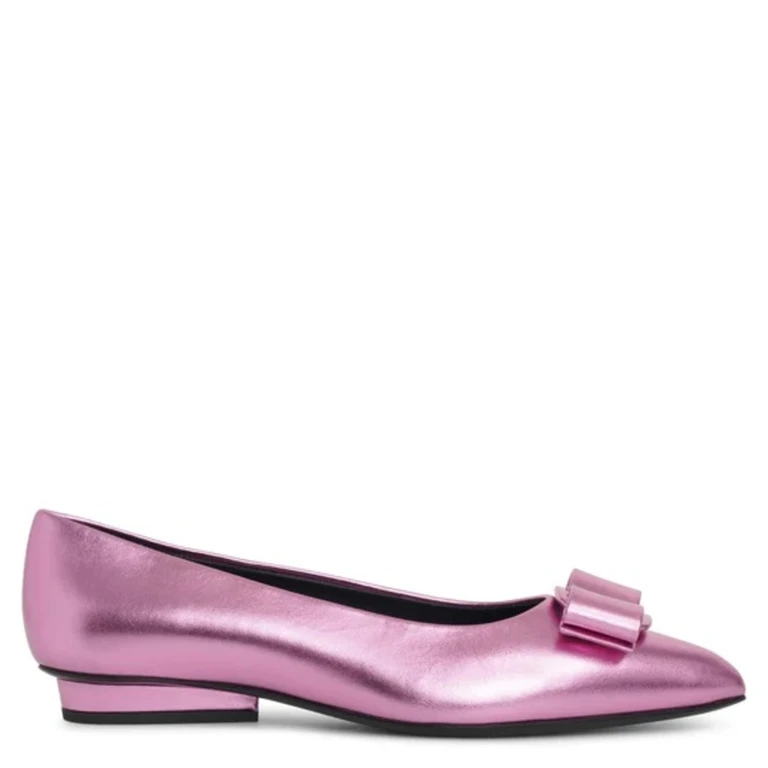Ferragamo Ladies Flamingo Viva Ballet Flats