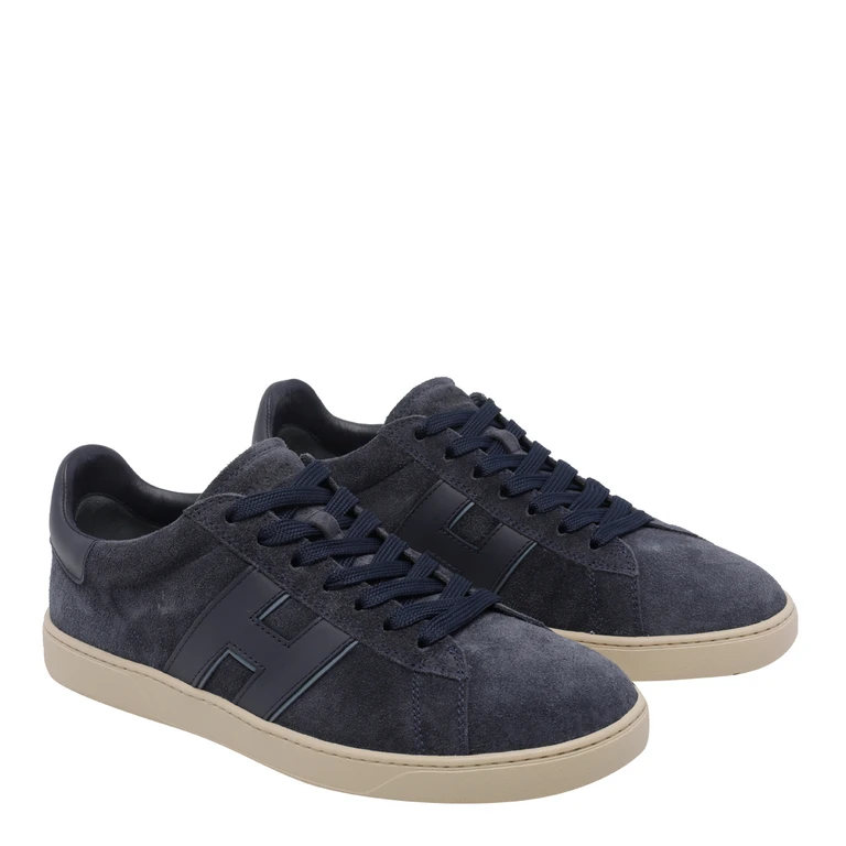 Hogan Navy Blue Suede Sneakers
