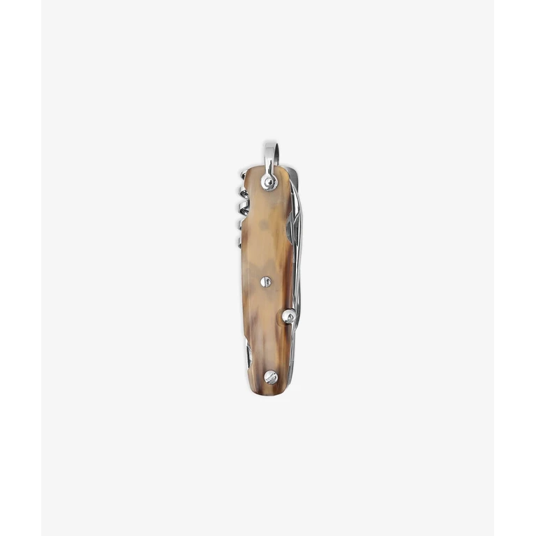 Larusmiani Blonde Ox Horn Canif 8 Tools Beige Collectors Knives - Unisex