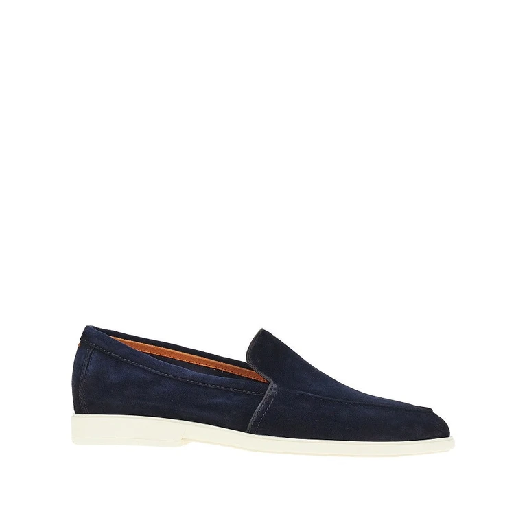 SANTONI 'Malibu' suede leather loafers Man 6