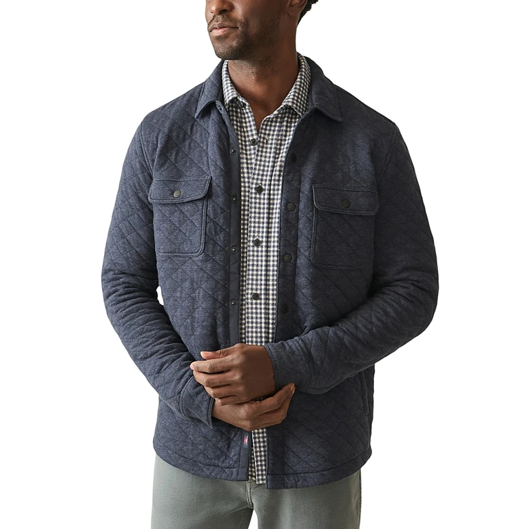 Faherty Epic Cotton Blend Fleece Quilted Jacket