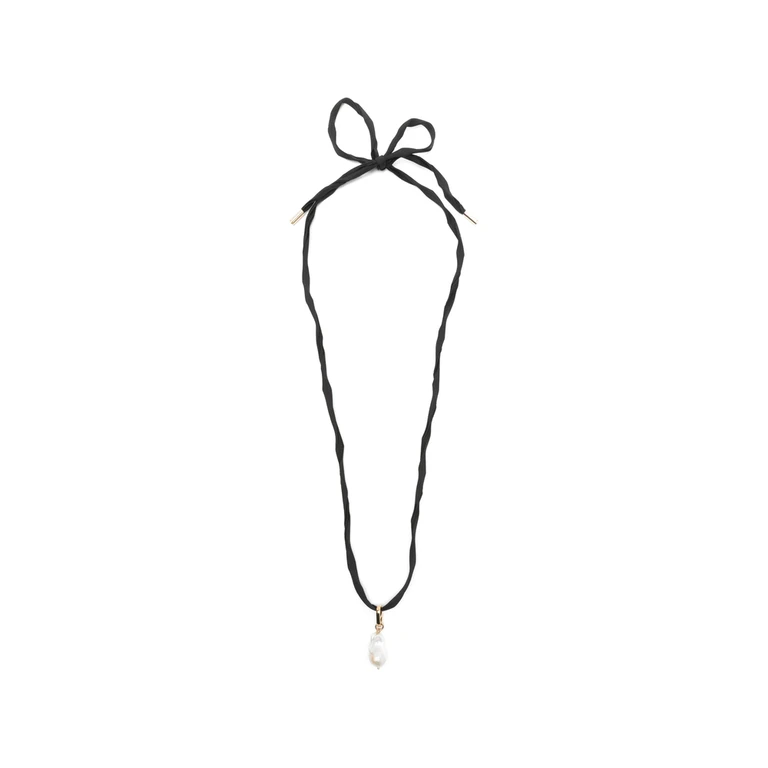 Carven Talisma Pearl Tie Necklace