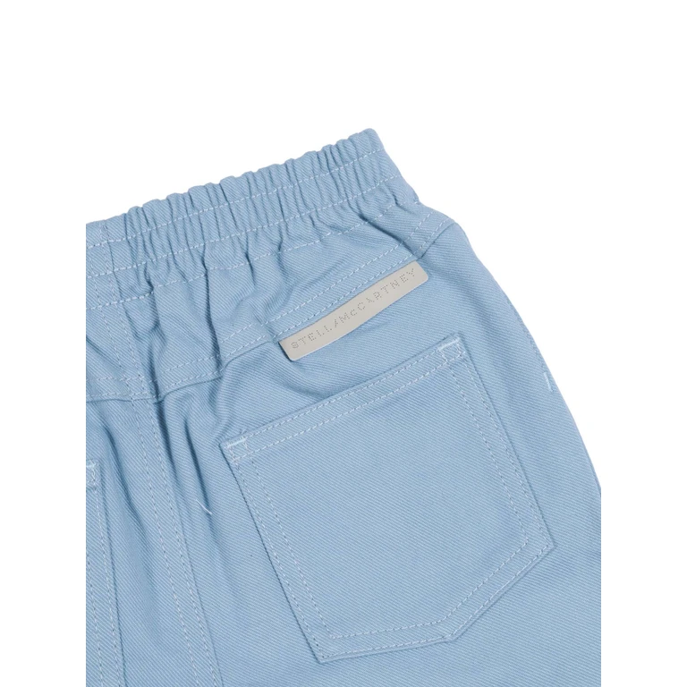 Stella McCartney Trousers Light Blue Cotton