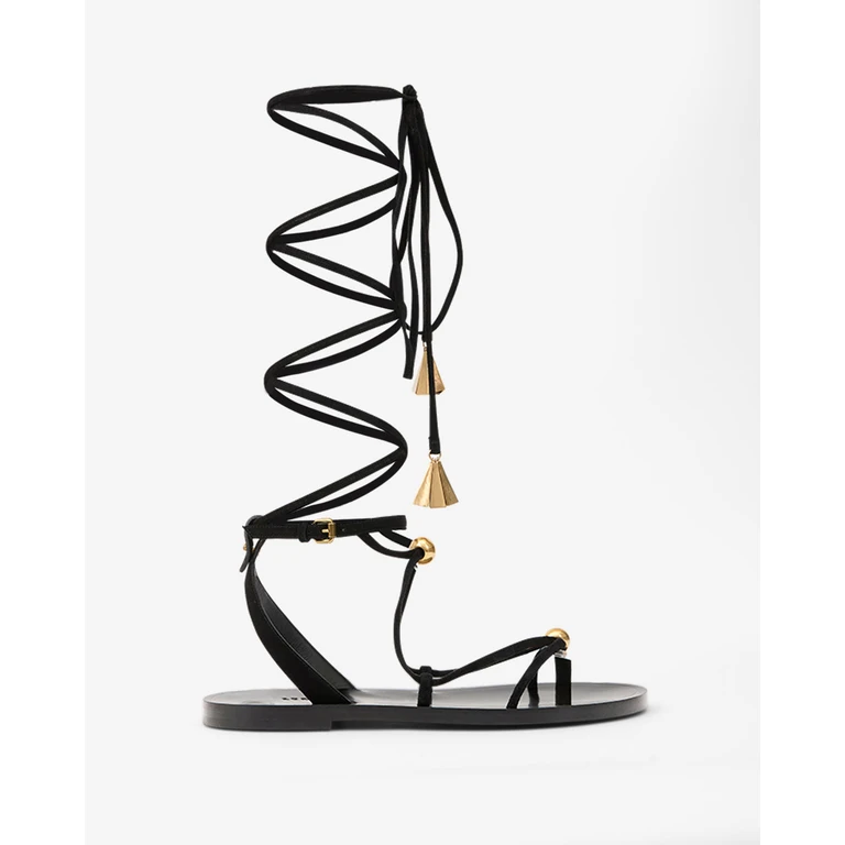 Sandales Azzi - Femme - Noir Et Doré - Taille37 - Isabel Marant