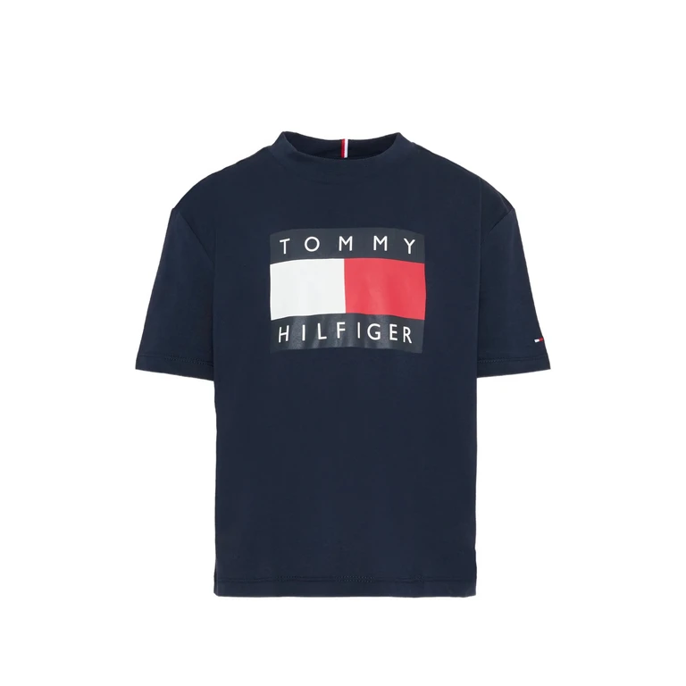 Tommy Hilfiger Kids Heritage Printed Flag T-Shirt Blue - Kids